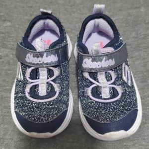 Skechers navy blue and purple